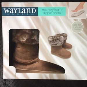 Wayland square memory foam slipper boots